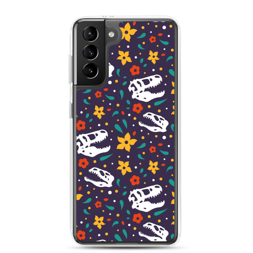 Flower Dinosaurs - Dinosaur Samsung Case