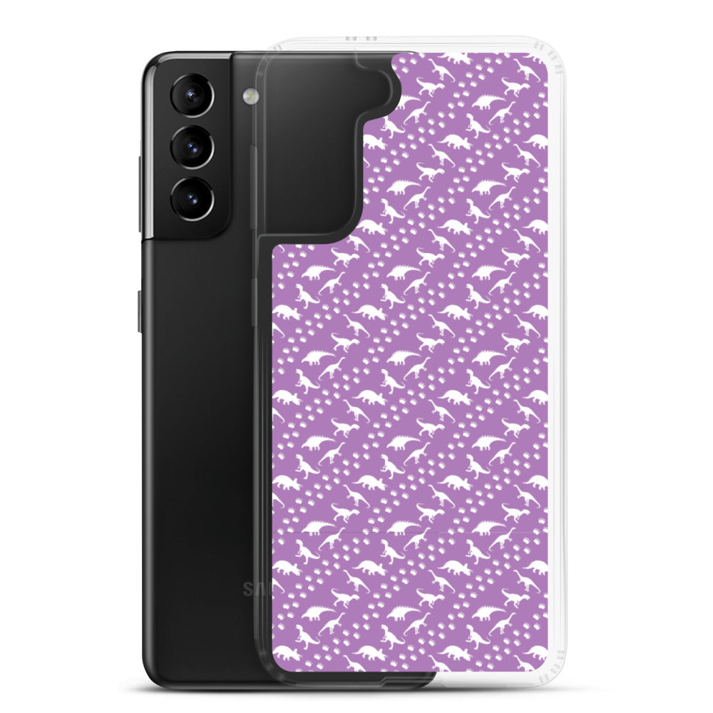 Purple Dino Stomp - Dinosaur Samsung Case