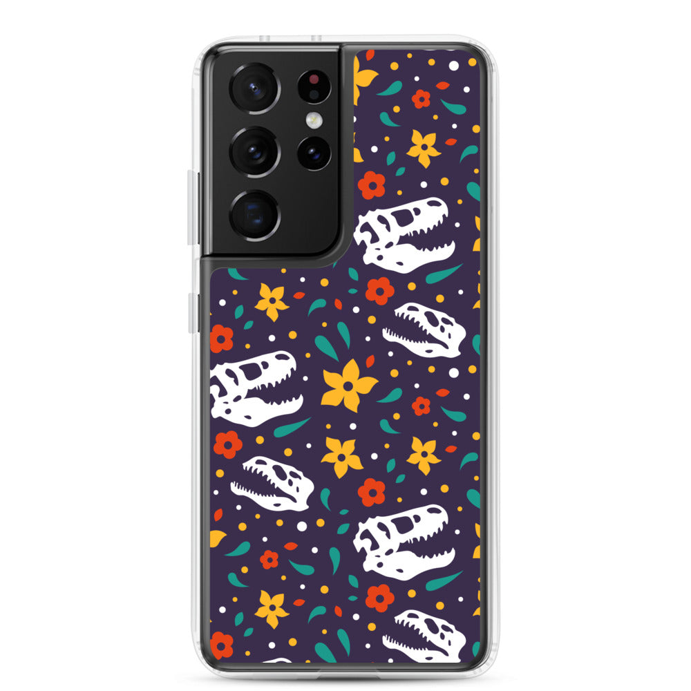 Flower Dinosaurs - Dinosaur Samsung Case