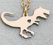 T-Rex heart necklace