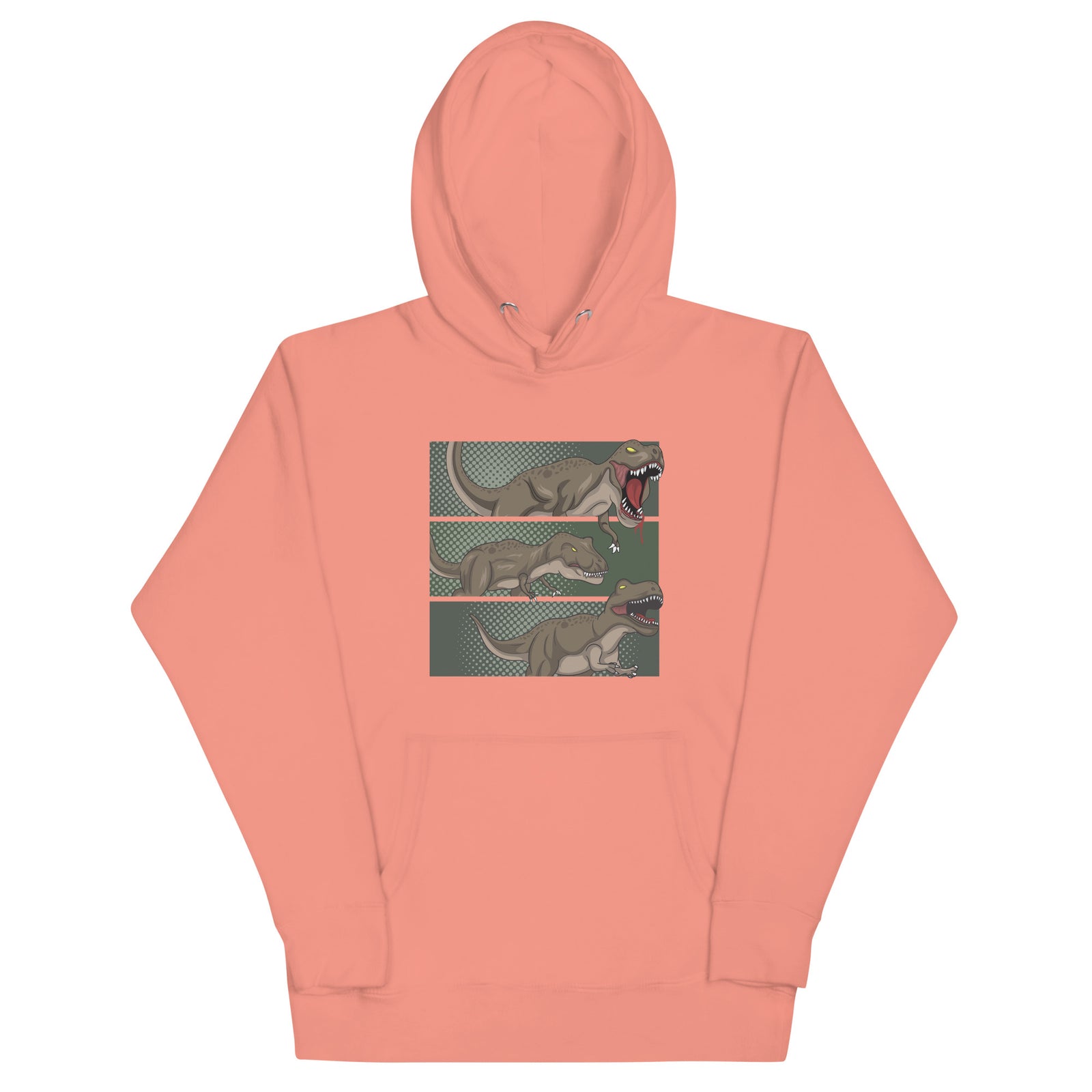 T-Rex Comic Strip - Adult Dinosaur Hoodie