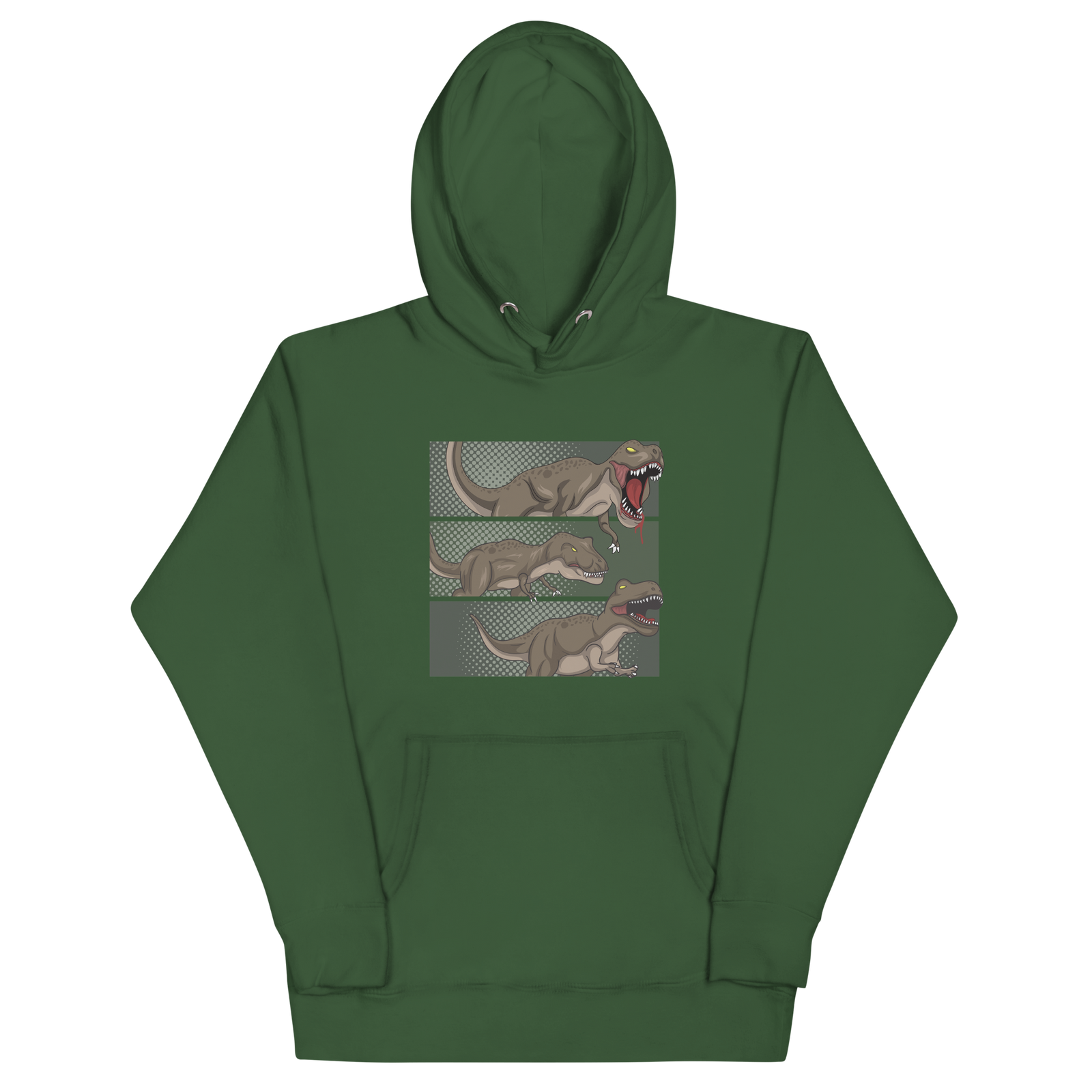 T-Rex Comic Strip - Adult Dinosaur Hoodie