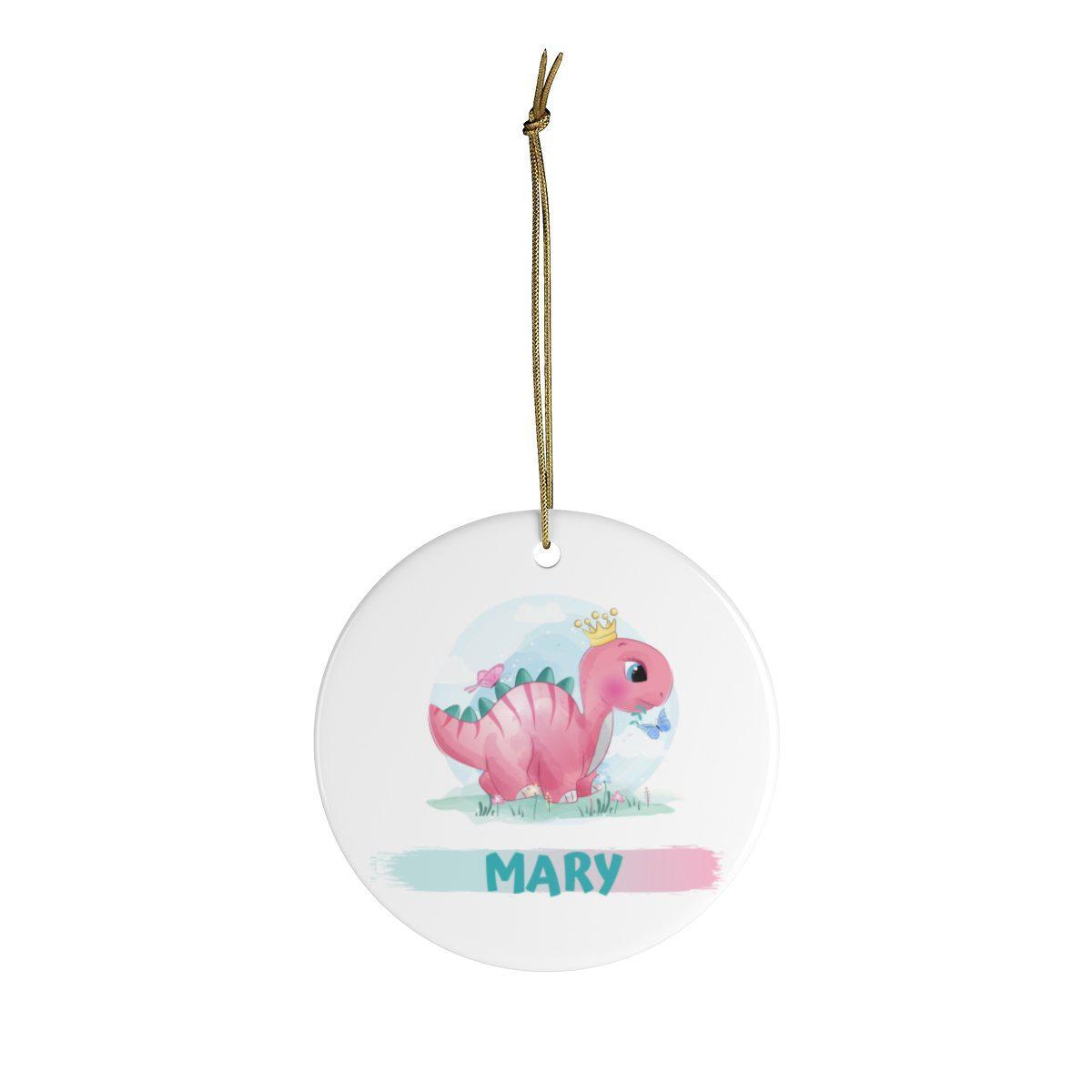 Pink Dinosaur Ornament