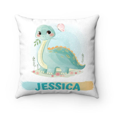 Watercolor Dino Pillow - Personalized