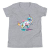 Watercolor Unicorn-Rex - Girls Dinosaur Shirt
